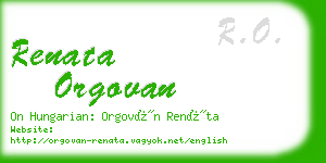 renata orgovan business card